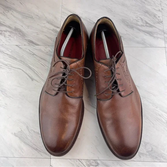Johnston & Murphy Brown Leather Saddle Brogue Derby Mens Size 13 M - Picture 7 of 15
